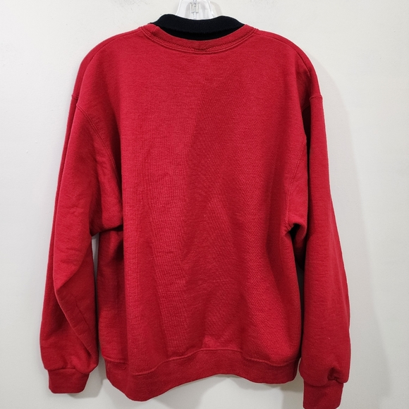 Vintage Y2K Jerzees collared cat applique sweatshirt woman's size large - Picture 3 of 9